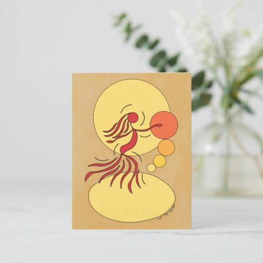 Abstrakter Tänzer Postkarte (Stehend Vorderseite)