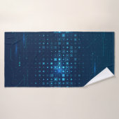Abstrakter technologischer Hintergrund. Digitale I Badehandtuch (Badehandtuch)