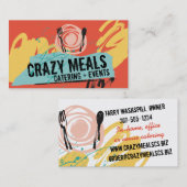 Abstrakter Teller-Gerät-Kochs-Catering Visitenkarte (Vorne/Hinten)