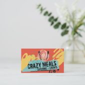 Abstrakter Teller-Gerät-Kochs-Catering Visitenkarte (Stehend Vorderseite)