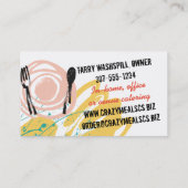 Abstrakter Teller-Gerät-Kochs-Catering Visitenkarte (Rückseite)