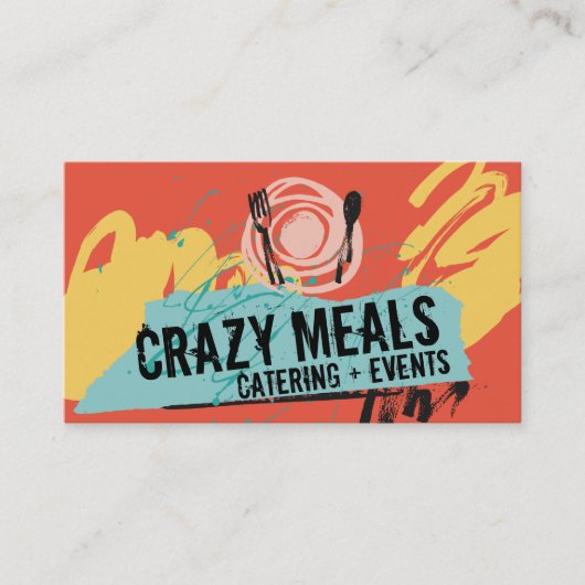 Abstrakter Teller-Gerät-Kochs-Catering Visitenkarte (Vorderseite)