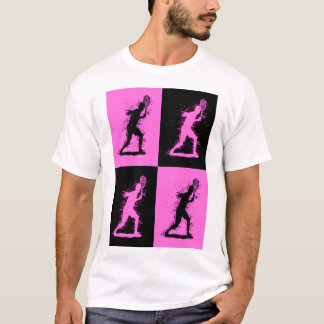 Abstrakter Tennisspieler - Aquarellstil T-Shirt