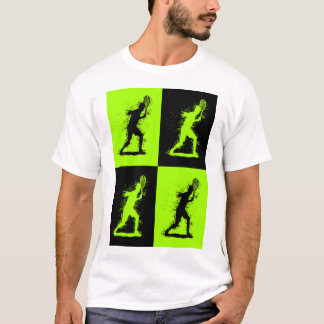 Abstrakter Tennisspieler - Aquarellstil T-Shirt