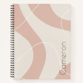 Abstrakter Terracotta-individuelle Name Notizblock (Vorderseite)