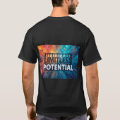 Abstrakter Text Grenzenloses Potenzial T-Shirt (Rückseite)