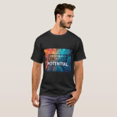 Abstrakter Text Grenzenloses Potenzial T-Shirt (Vorne ganz)