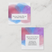 *~* abstrakter Therapiewatercolor-künstlerisches Quadratische Visitenkarte (Vorne/Hinten)
