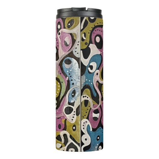 Abstrakter Thermaltumor Thermosbecher (Rückseite)