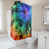 Abstrakter Tie Dye Duschvorhang (Beispiel)