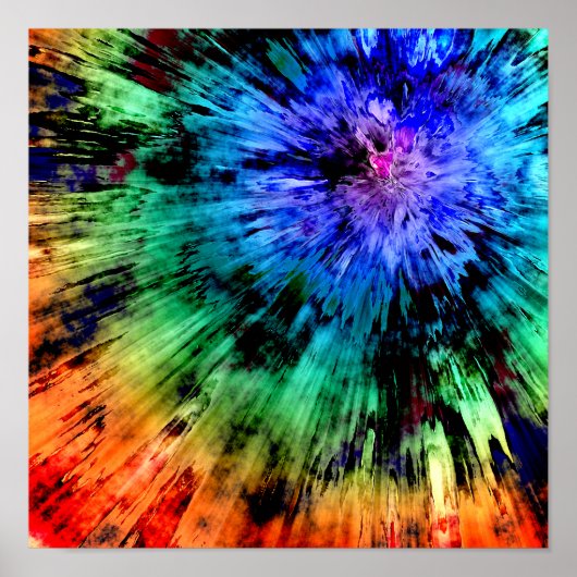 Abstrakter Tie Dye Poster (Vorne)
