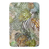 abstrakter Tierdschungel Badematte (Vorderseite Vertikal)