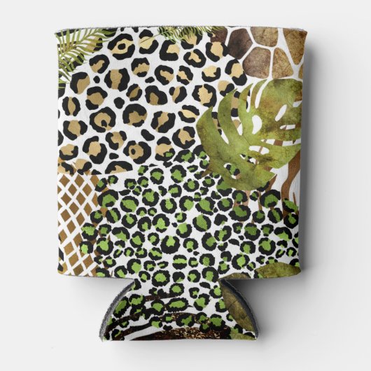 Abstrakter Tierdschungel Dosenkühler (Vorderseite)