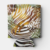 Abstrakter Tierdschungel Dosenkühler (Rückseite)