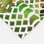 abstrakter Tierdschungel Fleecedecke (Ecke)