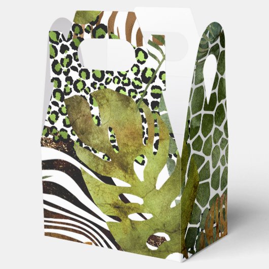 Abstrakter Tierdschungel Geschenkschachtel (Geöffnet)