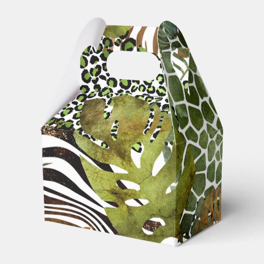 Abstrakter Tierdschungel Geschenkschachtel (Vorderseite)