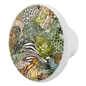 abstrakter Tierdschungel Keramikknauf (Rechts)