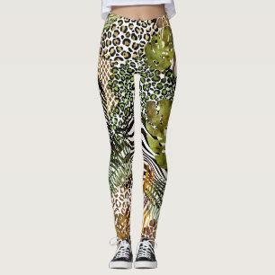 abstrakter Tierdschungel Leggings