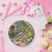 abstrakter Tierdschungel Pappteller (Party)