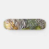 abstrakter Tierdschungel Skateboard (Horizontal)