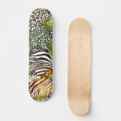 abstrakter Tierdschungel Skateboard (Vorderseite)