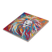 Abstrakter Tierlilie Fliese (Seite)