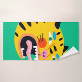 Abstrakter Tiger Badehandtuch (Badehandtuch)