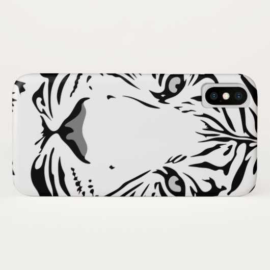 Abstrakter Tiger-Hals Case-Mate iPhone Hülle (Rückseite (Horizontal))