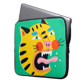 Abstrakter Tiger Laptopschutzhülle (Vorderseite Links)