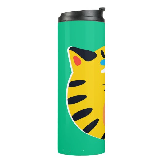 Abstrakter Tiger Thermosbecher (Nach links gedreht)