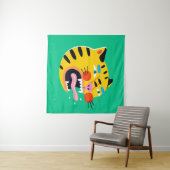 Abstrakter Tiger Wandteppich (Beispiel (Horizontal))