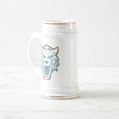 Abstrakter Tigerdruck Bierglas (Vorderseite Links)