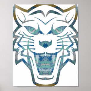 Abstrakter Tigerdruck Poster