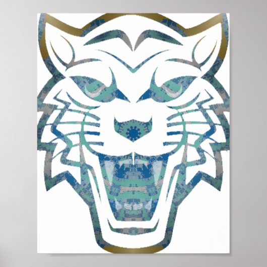 Abstrakter Tigerdruck Poster (Vorne)