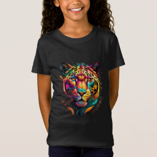 Abstrakter Tigerkopf T-Shirt