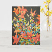 Abstrakter Tigerlilie Noecard Karte (Gelbe Blume)