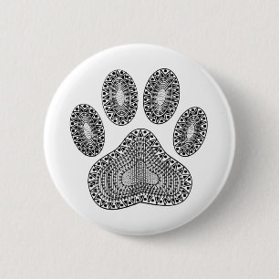 Abstrakter Tintenpfotenabdruck Button