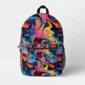 Abstrakter Tintenspass Bedruckter Rucksack (Vorderseite)