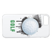 Abstrakter TinteSplotch mit GOLF-Ball und TEXT Case-Mate iPhone Hülle (Rückseite (Horizontal))