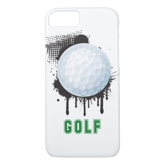 Abstrakter TinteSplotch mit GOLF-Ball und TEXT Case-Mate iPhone Hülle (Rückseite)