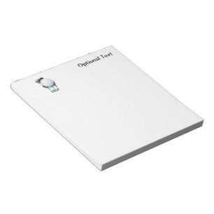 Abstrakter TinteSplotch mit GOLF-Ball und TEXT Notizblock