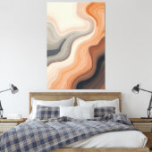 Abstrakter Tonstrom Leinwanddruck (Insitu (Schlafzimmer))
