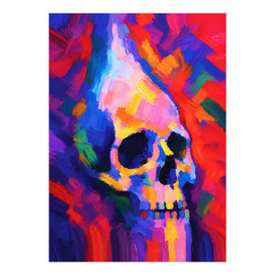 Abstrakter Totenkopf-Wandkunst-Druck Fotodruck