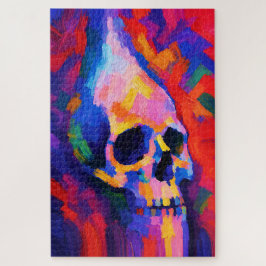Abstrakter Totenkopf-Wandkunst-Druck Puzzle