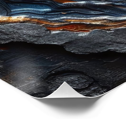 Abstrakter Totenwald 1 - KI - Kunstwerk Poster (Ecke)