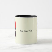 Abstrakter Trash Polka Heulender Wolf Becher Tasse (Zentrum)