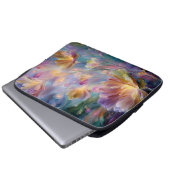 Abstrakter traumhafter Blumengarten Laptopschutzhülle (Vorne Knopf)
