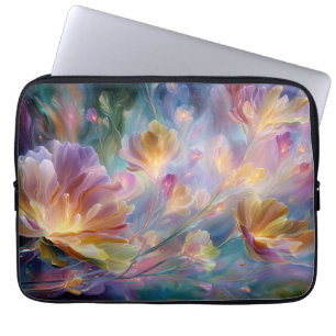 Abstrakter traumhafter Blumengarten Laptopschutzhülle