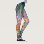 Abstrakter traumhafter Blumengarten Leggings (Rechts)